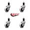 Service Caster 2 Inch Thermoplastic Rubber Wheel 1-1/2 Inch Expanding Stem Caster SCC, 4PK SCC-EX05S210-TPRS-112-4 - alternate 5